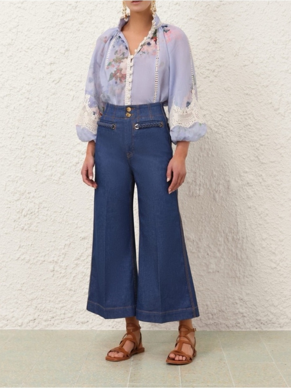 Zimmermann Everley Lace Trim Blouse Size0 - Picture 5 of 5